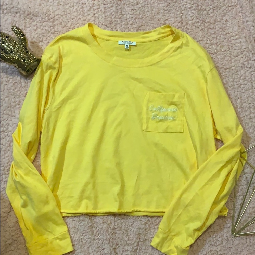 Yellow cropped long sleeve